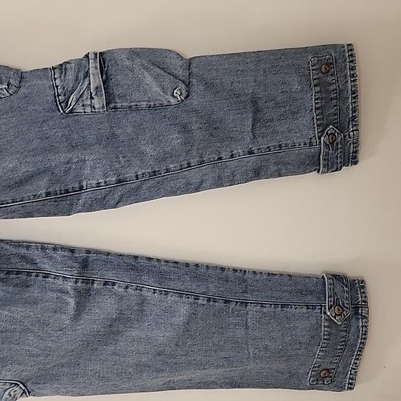 Pistola Bobbie Blue Cargo Utility Mid-Rise Straight Leg Jeans Size 26 - Picture 11 of 16